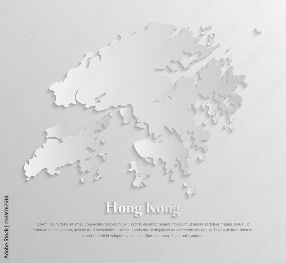 Fototapeta premium Vector map Hong Kong region China template