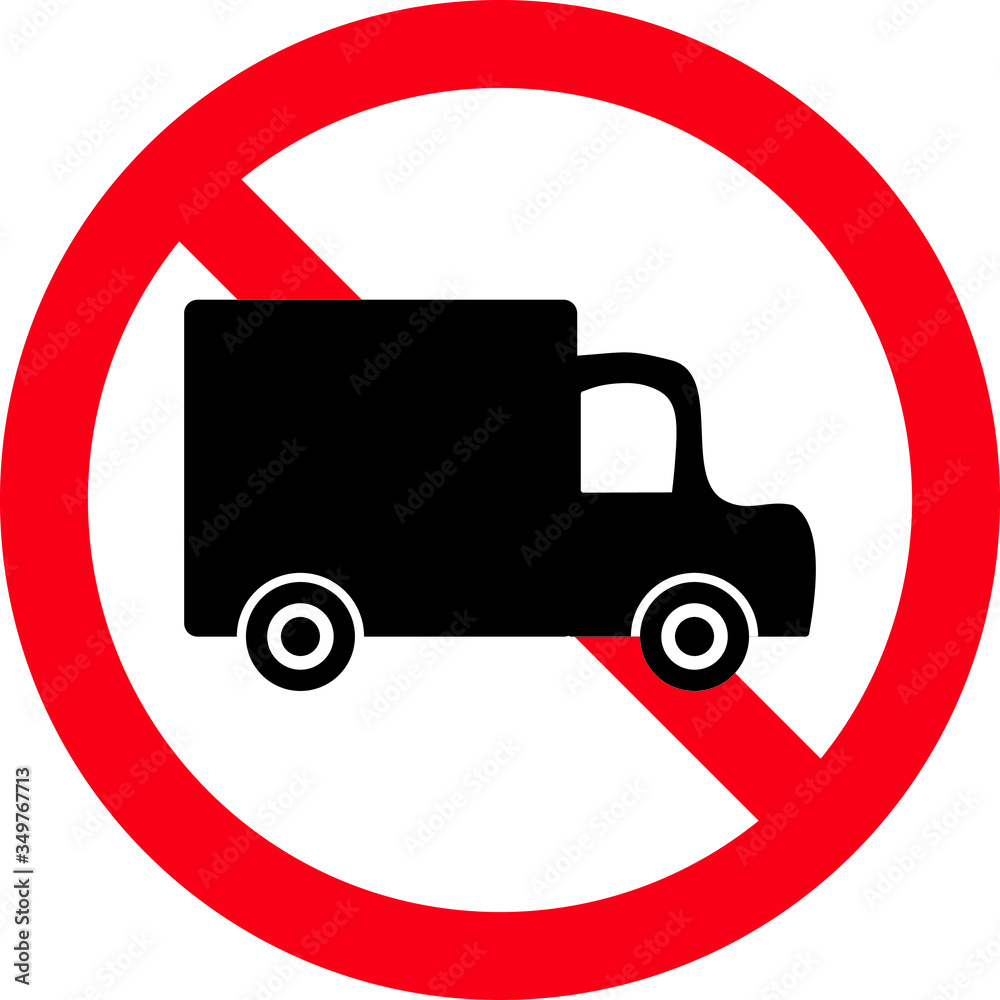 Lorry ban sign, symbol, Vector illustration Lorry ban sign, symbol, Vector illustration
