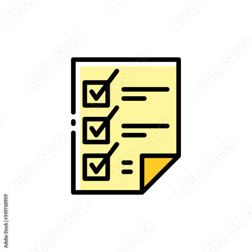 note list fill outline icon © madness stock