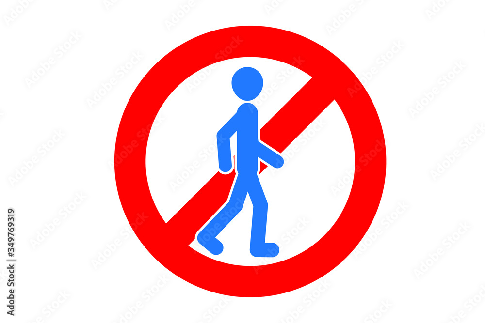 Not entry icon. Disallowed and danger, warning symbol. Flat Vector illustration.(blue version) Not entry icon. Disallowed and danger, warning symbol. Flat Vector illustration.(blue version)