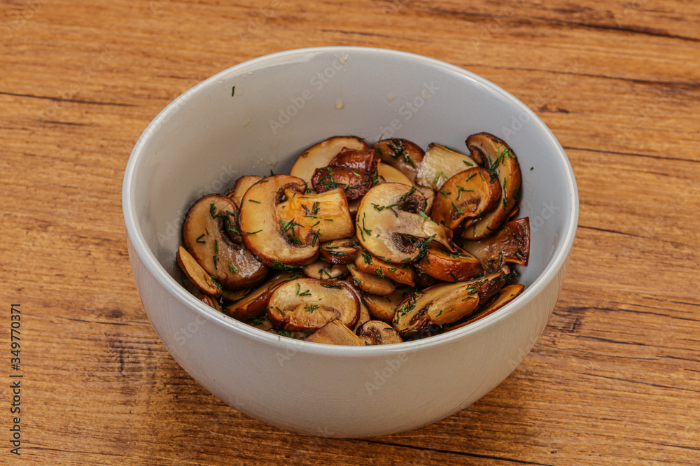 Roasted champignon with herbs and spices Roasted champignon with herbs and spices
