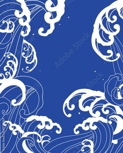 大波　イラスト