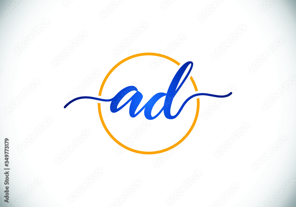 Initial Monogram Letter A D Logo Design Vector Template. Graphic Alphabet Symbol for Corporate Business Identity