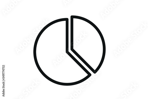 Pie chart icon,vector illustration. Flat design style. vector pie chart icon illustration isolated on White background, pie chart icon Eps10. pie chart icons graphic design vector symbols.