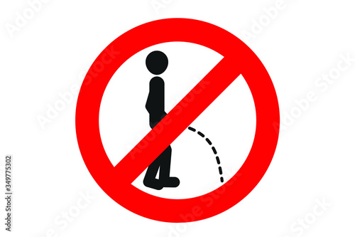 do not pee icon. pee not allow icon vector 