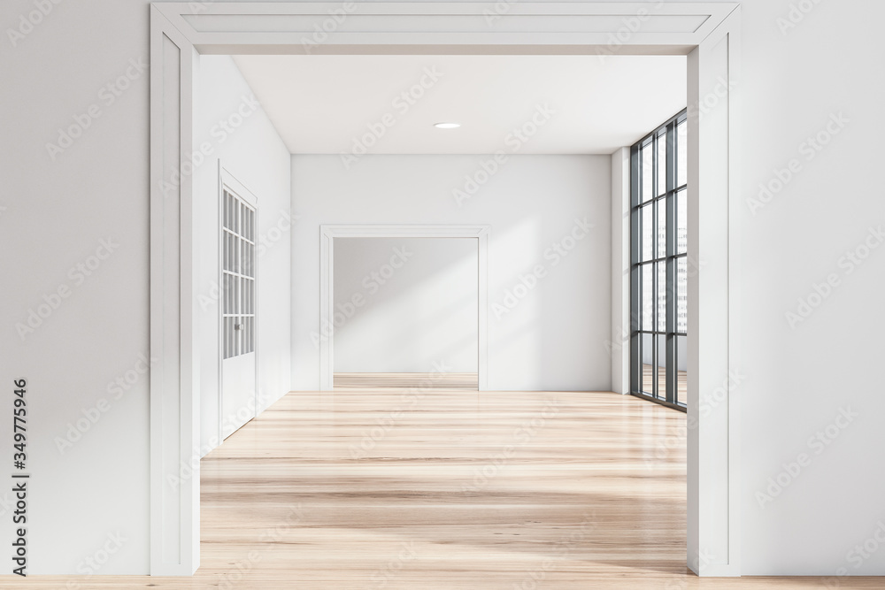 Empty apartment interior with white walls Empty apartment interior with white walls