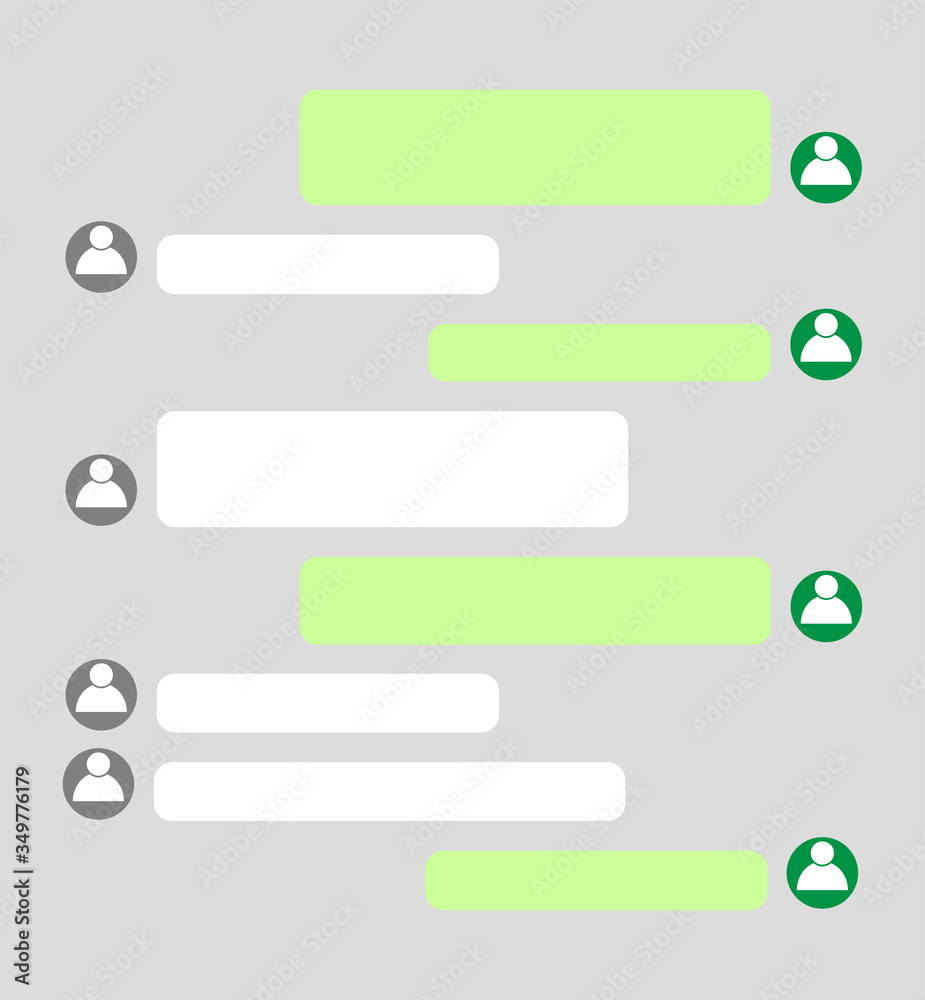 Short bubble message, social screen empty chat window dialog on dark background Short bubble message, social screen empty chat window dialog on dark background