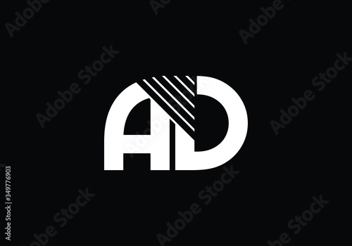 Initial Monogram Letter A D Logo Design Vector Template. Graphic Alphabet Symbol for Corporate Business Identity