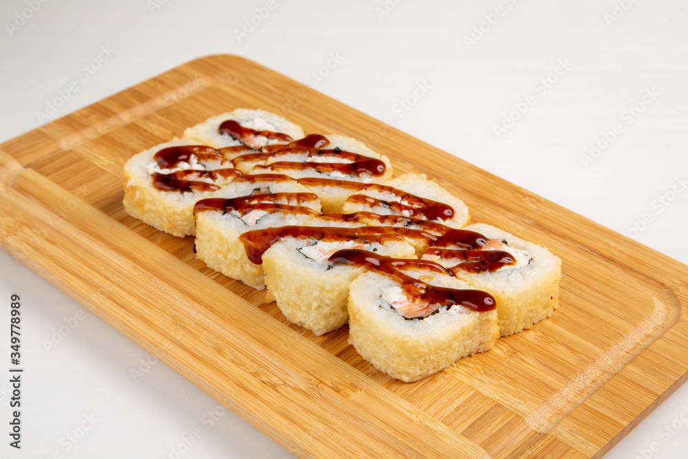 Sushi rolls, Japanese traditional cuisine Sushi rolls, Japanese traditional cuisine