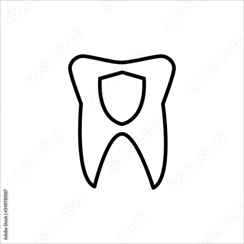 Dental Cavity Tooth Icon Design Vector