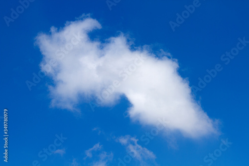 Blue sky with clouds close up