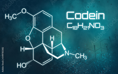 Chemische Formel von Codein