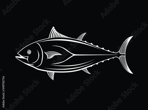 Vector illustration of a tuna fish