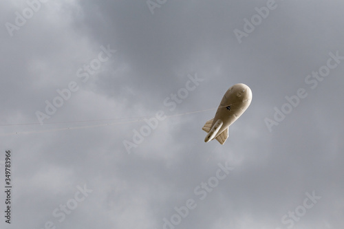 Police airship rises to the sky for observation