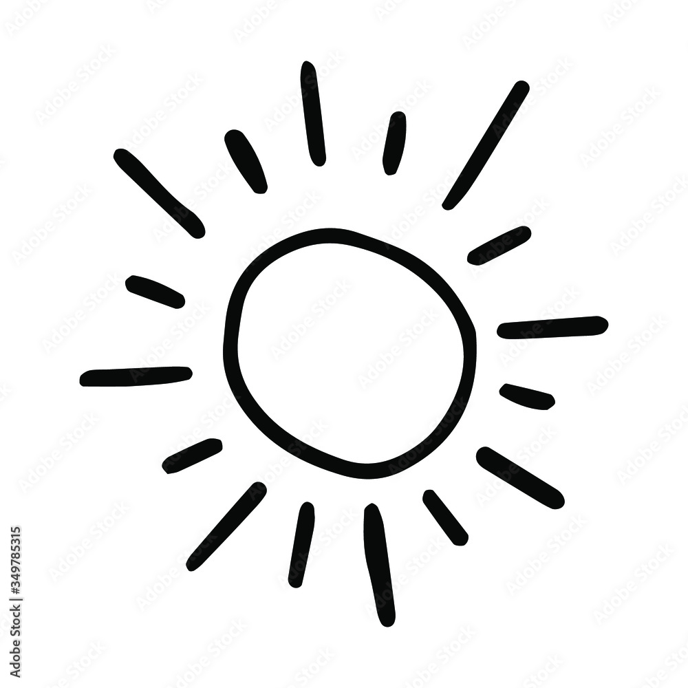 Hand drawn doodle sun. Simple element for cards, posters, banners and other design. Hand drawn doodle sun. Simple element for cards, posters, banners and other design.