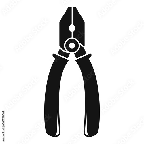 Technical electric pliers icon. Simple illustration of technical electric pliers vector icon for web design isolated on white background