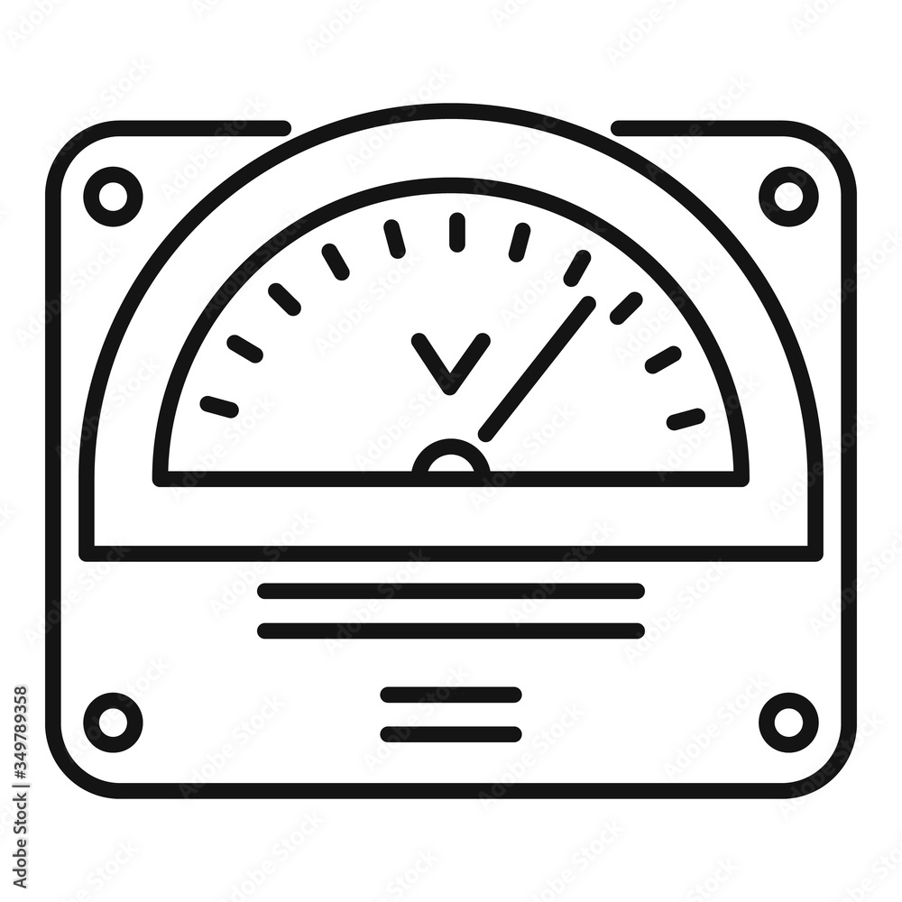 Voltmeter icon. Outline voltmeter vector icon for web design isolated on white background Voltmeter icon. Outline voltmeter vector icon for web design isolated on white background