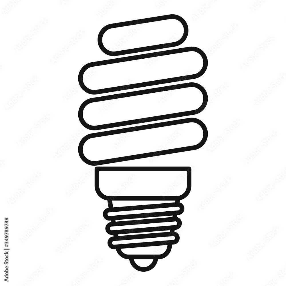 Led bulb icon. Outline led bulb vector icon for web design isolated on white background Led bulb icon. Outline led bulb vector icon for web design isolated on white background