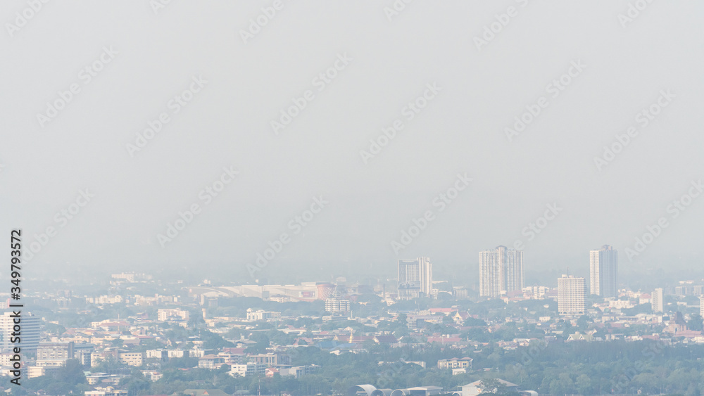 Remote view seen in Chiang Mai, Thailand with rain