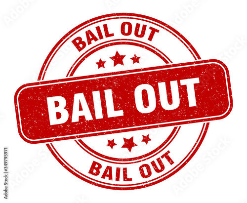 bail out stamp. bail out label. round grunge sign