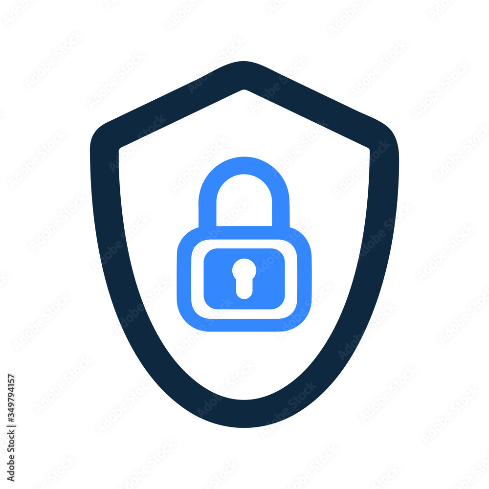 Protected, shield protection, security icon Protected, shield protection, security icon