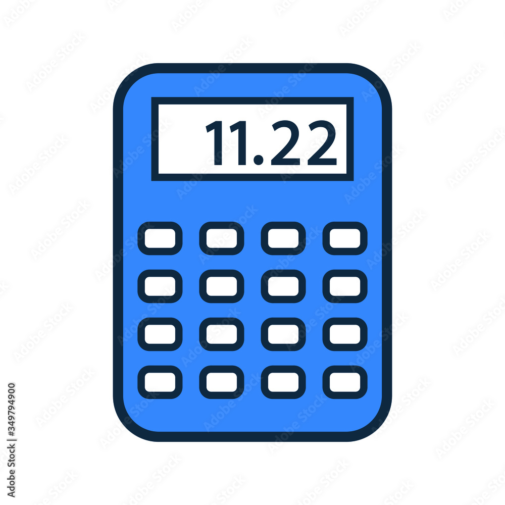 Calculate device, calculator line icon / Outline Calculate device, calculator line icon / Outline