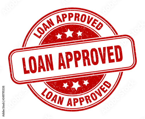 loan approved stamp. loan approved round grunge sign. label