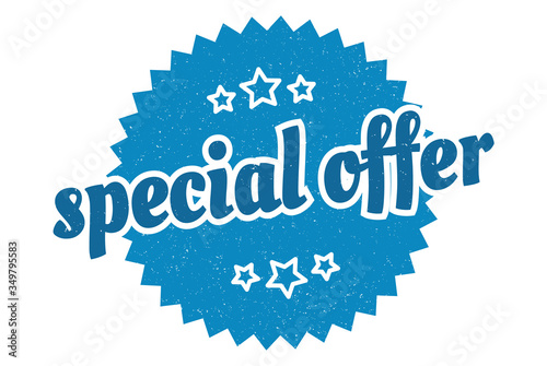 special offer sign. special offer round vintage retro label. special offer