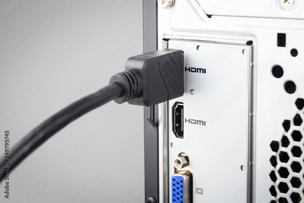 HDMI cables plugged in the computer HDMI cables plugged in the computer