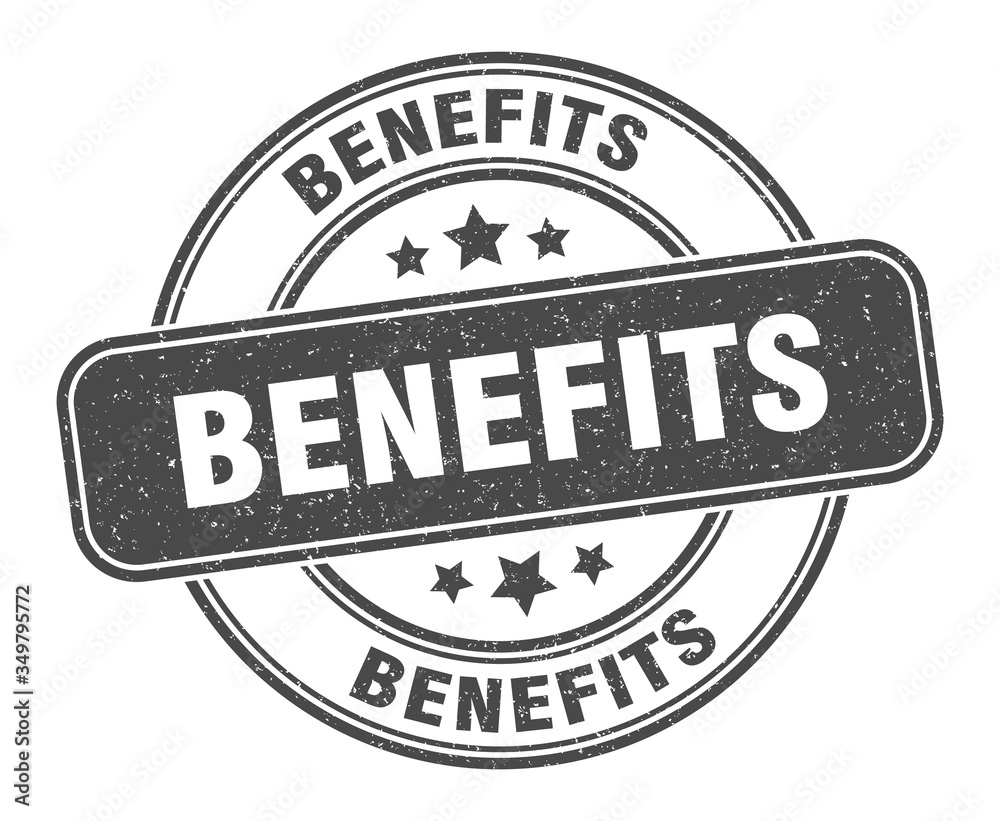 benefits stamp. benefits label. round grunge sign benefits stamp. benefits label. round grunge sign