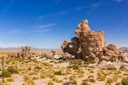rough landscape in altiplano of Bolivia