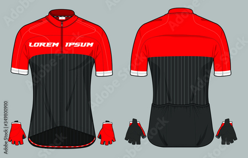 Cycling jersey uniform a vector template design 