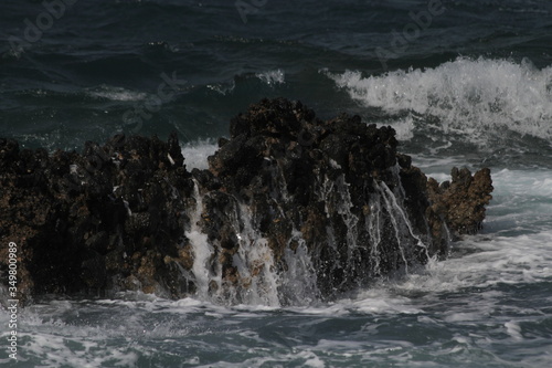 waves on the rocks