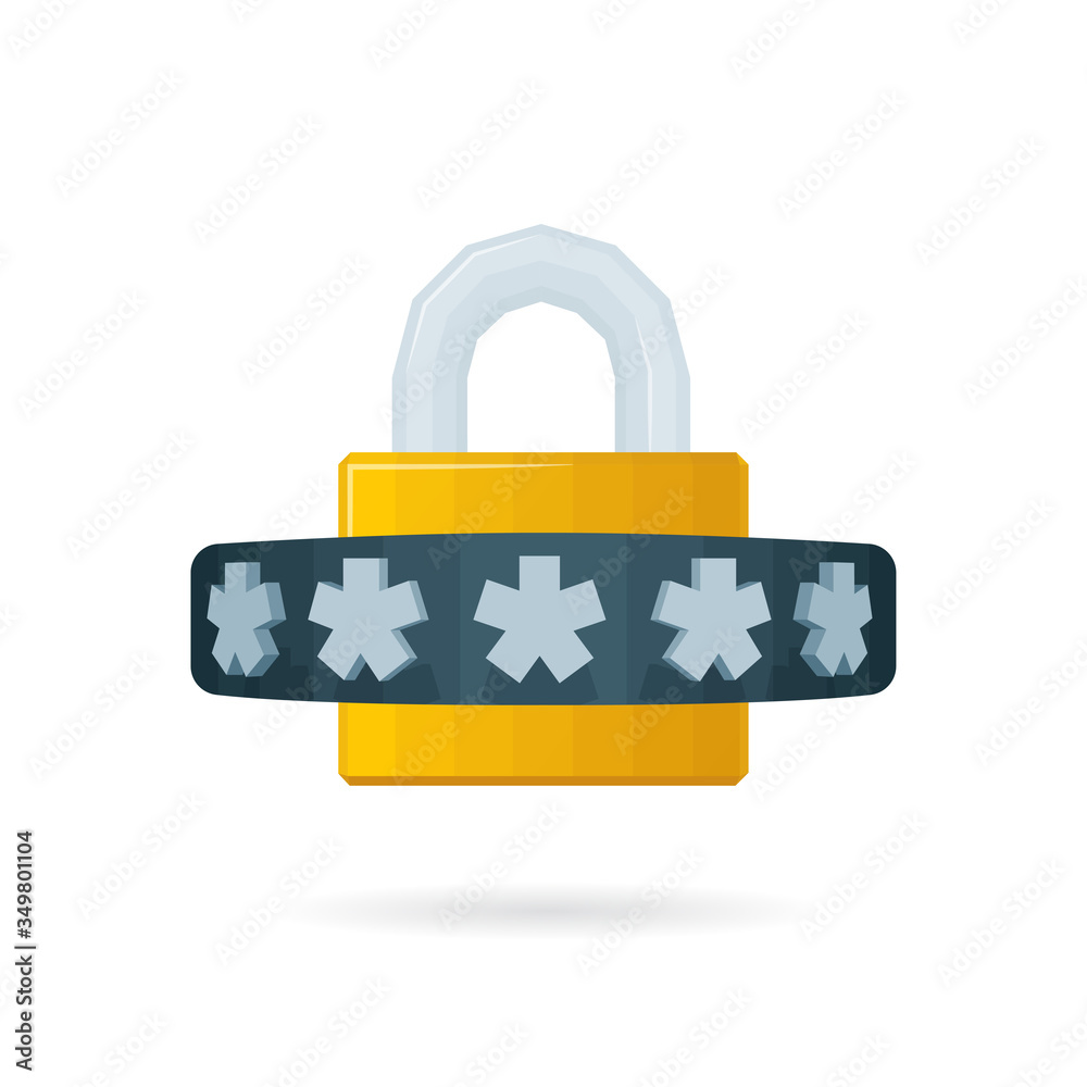 Password protected concept. Verification code and password security access. Security isometric vector illustration. Part of set. Password protected concept. Verification code and password security access. Security isometric vector illustration. Part of set.
