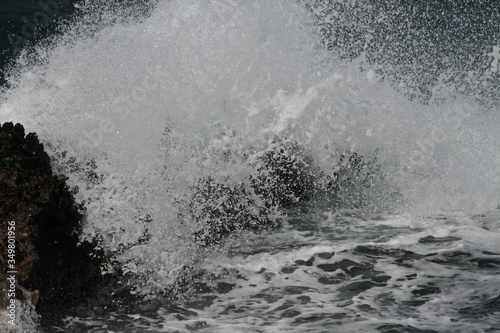 waves on the rocks