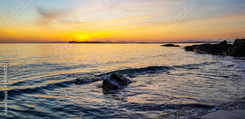 sunset on the beach