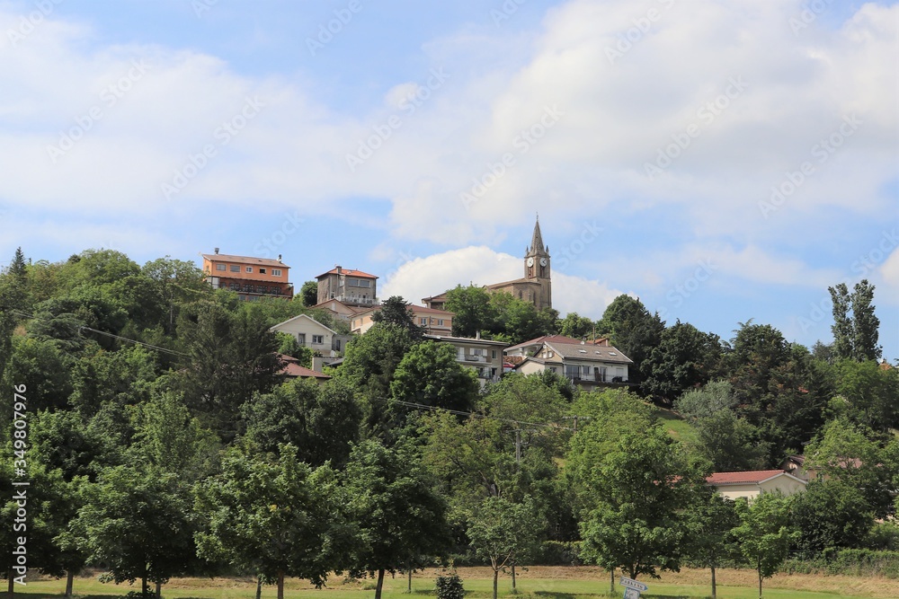Vue générale du village de Grenay  - Village de Grenay - Département Isère - France