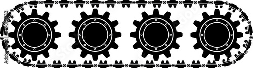 Collection tank and tractor tracks, seamless texture and brush to create