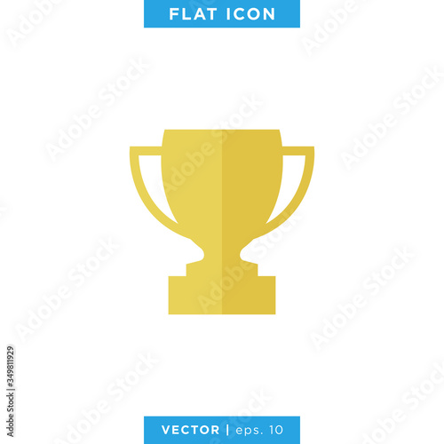 Trophy icon vector design template