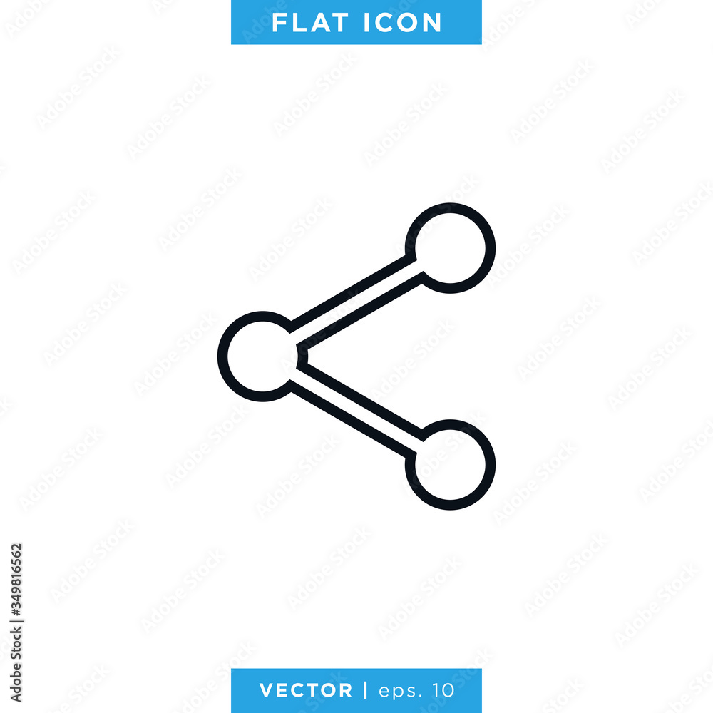 Share Connection Icon Vector Design Template Share Connection Icon Vector Design Template