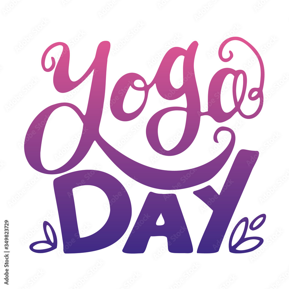 Yoga sign lettering. International yoga day. Hand drawn lettering on white background. Yoga script, yoga words. Lettering with ink pen. Yoga sign lettering. International yoga day. Hand drawn lettering on white background. Yoga script, yoga words. Lettering with ink pen.