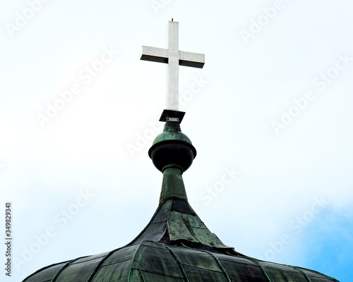 wybudowany w 18 wieku katolicki kościół pod wezwaniem podwyższenia krzyża świętego w mieście Działdowo województwo warminsko mazurskie w Polsce 
