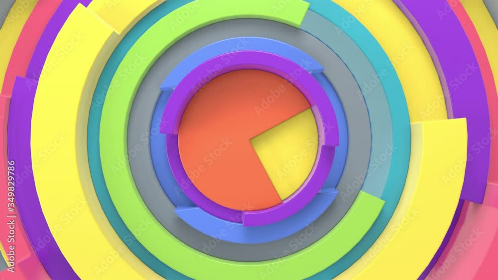 Abstract background of colorful circle shape. 3D animation with 4K resolution. Abstract background of colorful circle shape. 3D animation with 4K resolution.