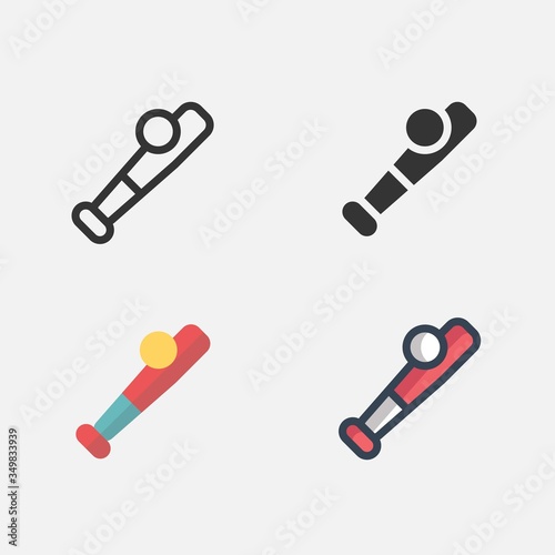 cricket but and ball icon vector illustration design