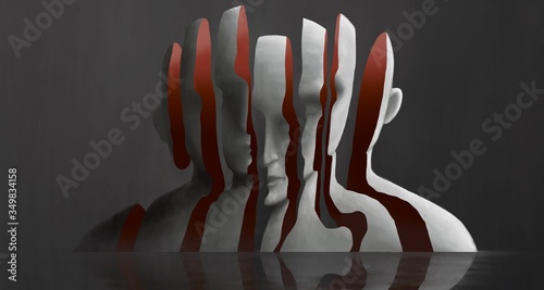 Fotografie sadness and depression concept surreal painting