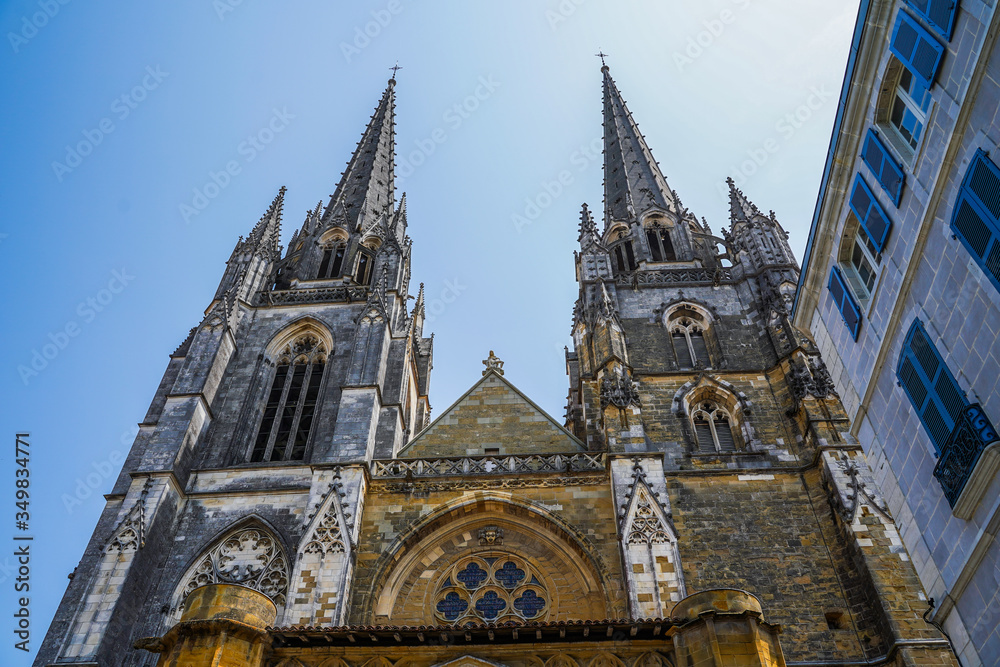 Fototapeta premium Cathedral in the historical city of Bayonne in France. Europe