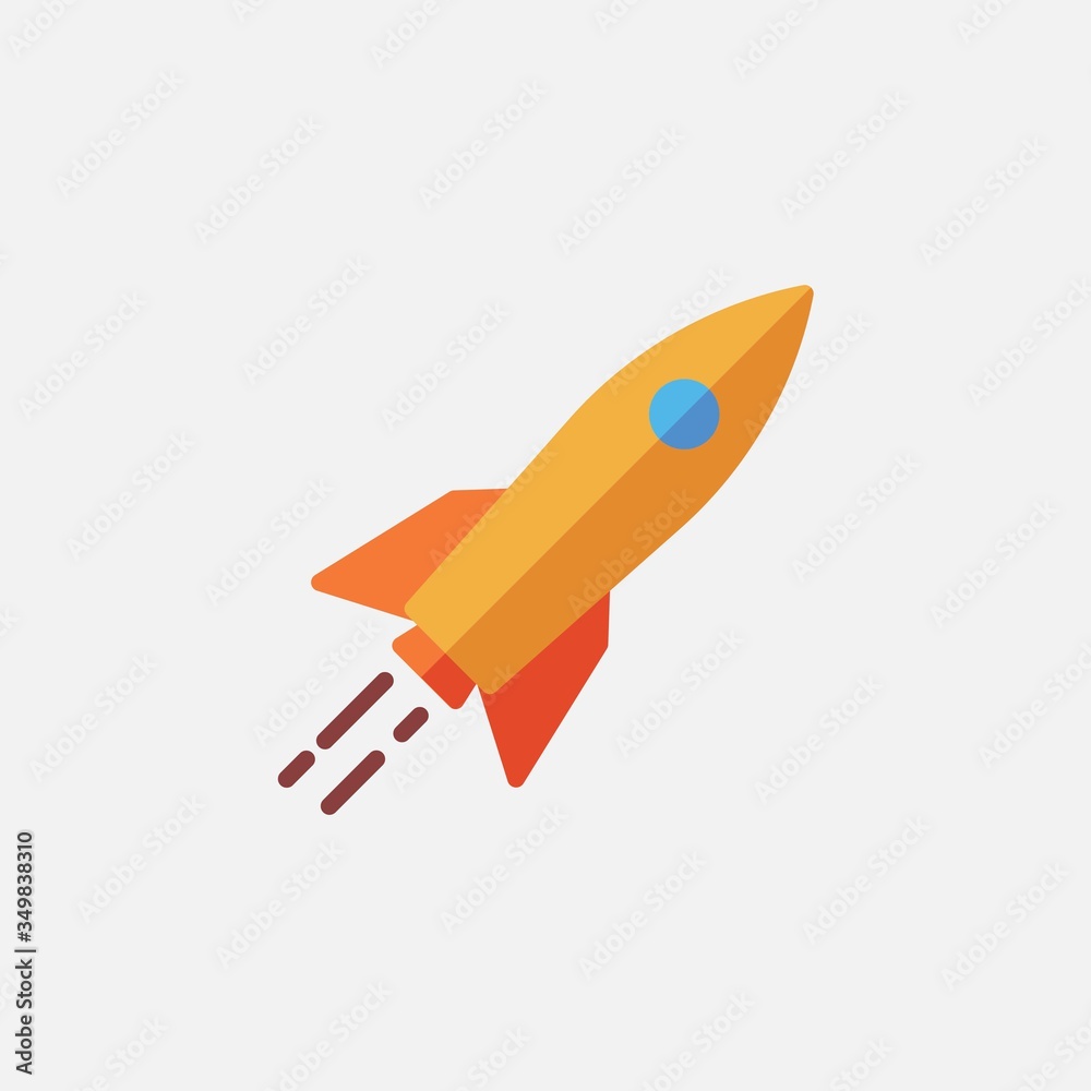 rocket launch icon vector illustration design