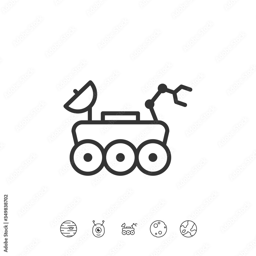 Lunar Roving Vehicle icon vector illustration design