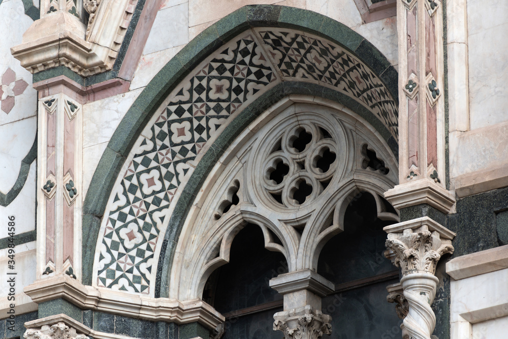 Architectural detail, Florence Cathedral of Saint Mary of the Flowers. World Heritage Site Architectural detail, Florence Cathedral of Saint Mary of the Flowers. World Heritage Site