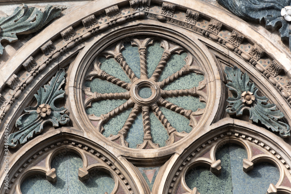 Architectural detail, Florence Cathedral of Saint Mary of the Flowers. World Heritage Site